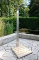 IBIZA IDEAL tuin douche in RVS en vloerplaat Koud water (of voorgemengd)